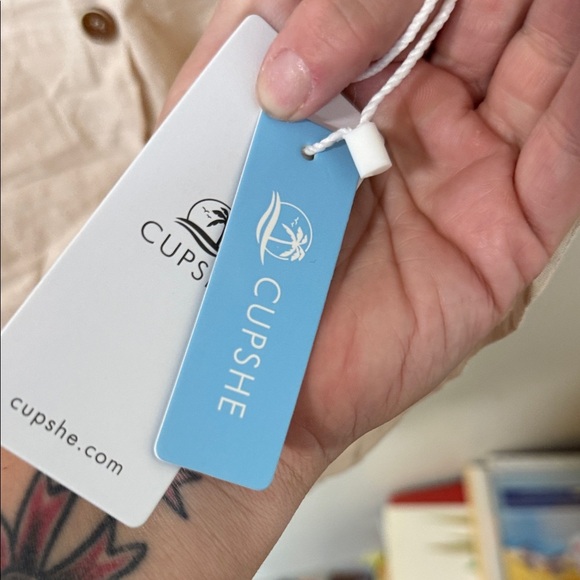 Cupshe Cream Ruffled Midi Dress - Picture 3 of 4